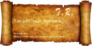 Tarjányi Rebeka névjegykártya